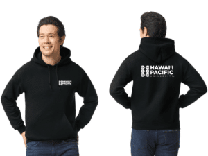 HPU Hooded Sweatshirt Black white logo